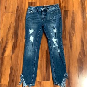 Judy Blue frayed hem skinny jean